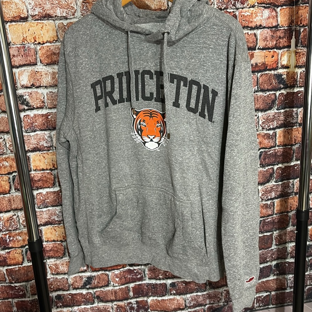 Princeton Gray Hoodie vintage Triblend Sweats league medium men tiger collegiate